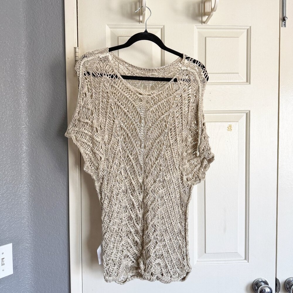 Eileen Fisher Beige Knit Top Size 2x
